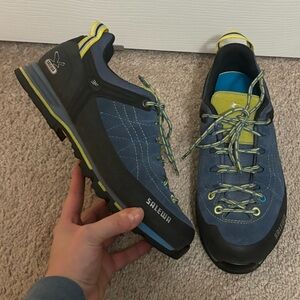 Salewa | Women’s Mountain Trainer Pelle 3F Blue‎ Jeans/Citro Size 38/7